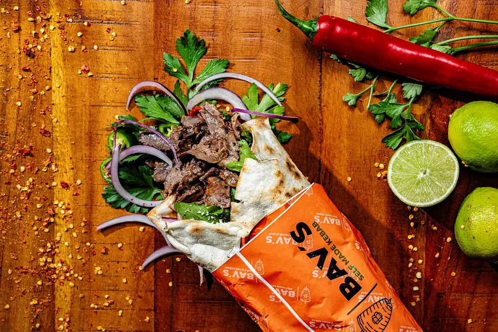 Steak-Dürüm im BAV'S Papier, frisch gemacht